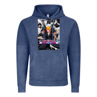 Vintage Denim Bleachs Anime Vintage Hoodie - linhVisuals