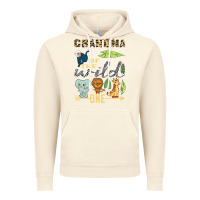 Vintage Artic grandma of the wild one zoo mother birthday safari jungle long sleeve Vintage Hoodie - linhVisuals