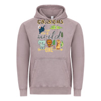 Vintage Zinc grandma of the wild one zoo mother birthday safari jungle long sleeve Vintage Hoodie - linhVisuals
