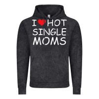 Vintage Black i love hot single moms tee red heart hot mother milf mommy t shirt Vintage Hoodie - linhVisuals