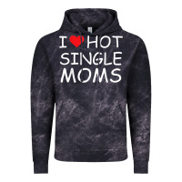 Cloud Black i love hot single moms tee red heart hot mother milf mommy t shirt Vintage Hoodie - linhVisuals