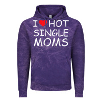 Cloud Purple i love hot single moms tee red heart hot mother milf mommy t shirt Vintage Hoodie - linhVisuals