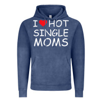 Vintage Denim i love hot single moms tee red heart hot mother milf mommy t shirt Vintage Hoodie - linhVisuals