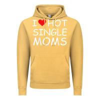 Vintage Mustard i love hot single moms tee red heart hot mother milf mommy t shirt Vintage Hoodie - linhVisuals