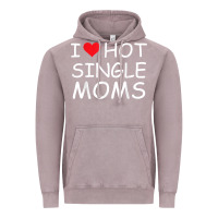 Vintage Zinc i love hot single moms tee red heart hot mother milf mommy t shirt Vintage Hoodie - linhVisuals