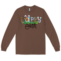 Chestnut Happy Easter Long Sleeve Tee - CowhideDigitalArt