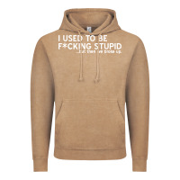 Vintage Coffee i used to be f cking stupid Vintage Hoodie - linhVisuals