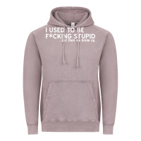 Vintage Zinc i used to be f cking stupid Vintage Hoodie - linhVisuals