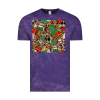 Cloud Purple christmas donkey Vintage Tee - FaDigitalArtStudio