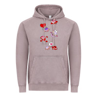 Vintage Zinc valentines day turtles Vintage Hoodie - linhVisuals