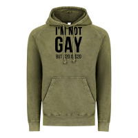 Vintage Olive i'm not gay but $20 is $20 (white) Vintage Hoodie - linhVisuals
