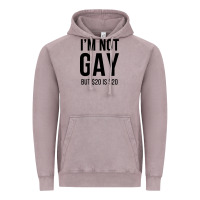 Vintage Zinc i'm not gay but $20 is $20 (white) Vintage Hoodie - linhVisuals