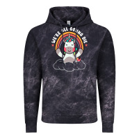 Cloud Black we're all gonna die funny cute unicorn Vintage Hoodie - linhVisuals