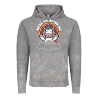 Cloud Rock we're all gonna die funny cute unicorn Vintage Hoodie - linhVisuals
