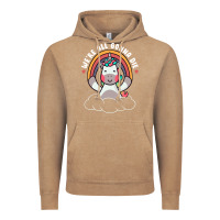 Vintage Coffee we're all gonna die funny cute unicorn Vintage Hoodie - linhVisuals