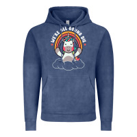 Vintage Denim we're all gonna die funny cute unicorn Vintage Hoodie - linhVisuals