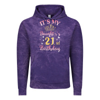 Cloud Purple it's my daughter's 21st birthday happy to her mommy daddy t shirt Vintage Hoodie - linhVisuals