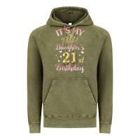 Vintage Olive it's my daughter's 21st birthday happy to her mommy daddy t shirt Vintage Hoodie - linhVisuals