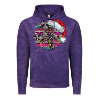 Cloud Purple serape and leopard christmas Vintage Hoodie - CowhideDigitalArt