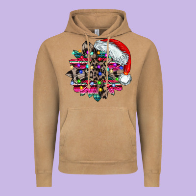 Serape And Leopard Christmas Vintage Hoodie Designed By Cowhidedigitalart