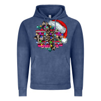 Vintage Denim serape and leopard christmas Vintage Hoodie - CowhideDigitalArt