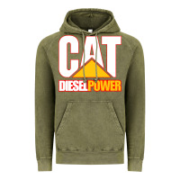 Vintage Olive cat diesel power Vintage Hoodie - linhVisuals