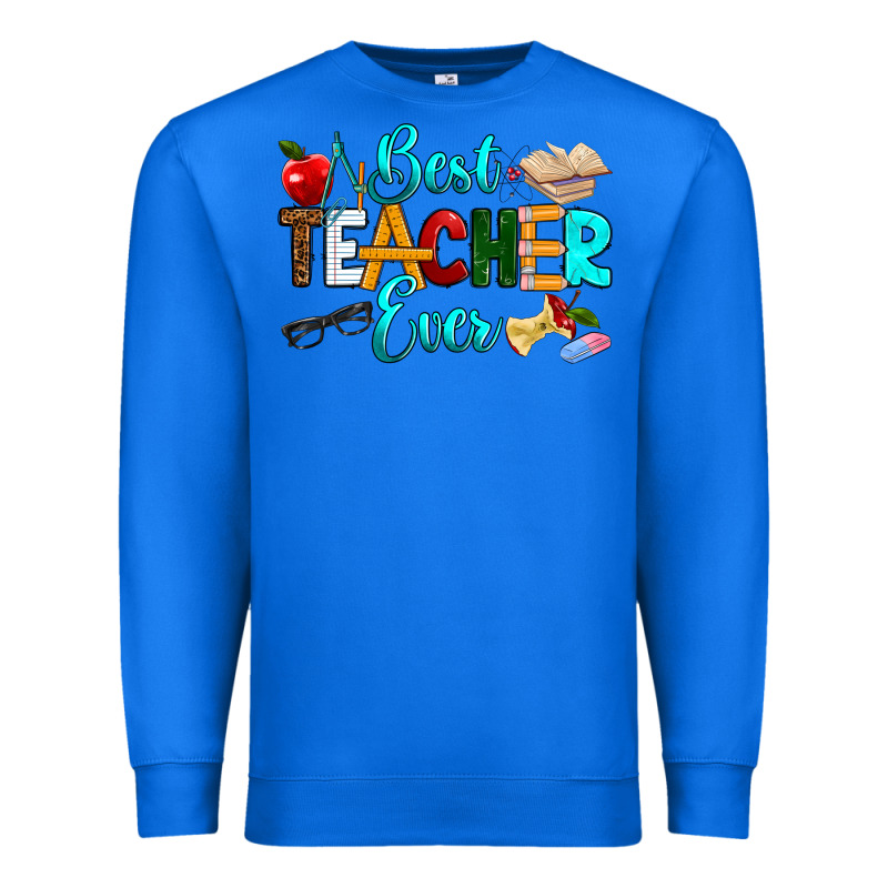 Best Teacher Ever Premium Sweatshirt by RanaPortraitStore | Teevron