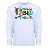 White best teacher ever Premium Sweatshirt - RanaPortraitStore