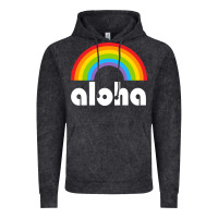 Vintage Black Aloha Rainbow Hawaii 808 Island Hawaiian Vintage Hoodie - linhVisuals