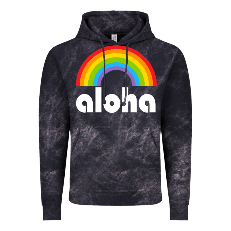 Aloha Rainbow Hawaii 808 Island Hawaiian Vintage Hoodie by linhVisuals | Teevron