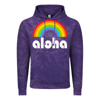 Cloud Purple Aloha Rainbow Hawaii 808 Island Hawaiian Vintage Hoodie - linhVisuals