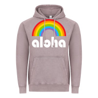 Vintage Zinc Aloha Rainbow Hawaii 808 Island Hawaiian Vintage Hoodie - linhVisuals