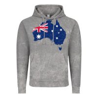 Cloud Rock Australia Map Flag Drawing Line Art Vintage Hoodie - linhVisuals