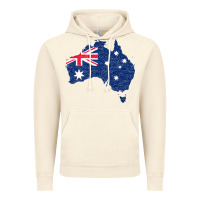Vintage Artic Australia Map Flag Drawing Line Art Vintage Hoodie - linhVisuals