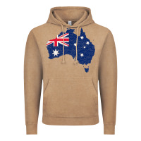 Vintage Coffee Australia Map Flag Drawing Line Art Vintage Hoodie - linhVisuals