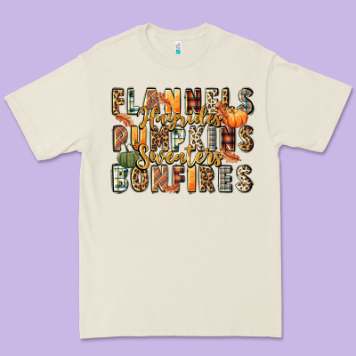 Flannels Hayrides Pumpkins  Bonfires Premium Tee Designed By Fadigitalartstudio