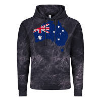 Cloud Black Australia Map Flag Drawing Line Art Vintage Hoodie - linhVisuals