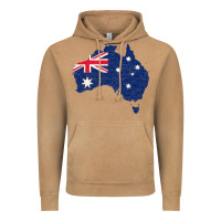 Vintage Camel Australia Map Flag Drawing Line Art Vintage Hoodie - linhVisuals