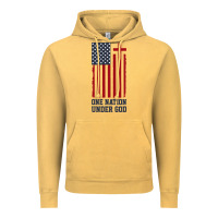 Vintage Mustard american flag one nation under god Vintage Hoodie - linhVisuals