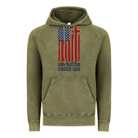 Vintage Olive american flag one nation under god Vintage Hoodie - linhVisuals