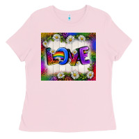Bubblegum Pink Western Love LGBTQ Tumbler Ladies Tee - BundleAndBundleShop