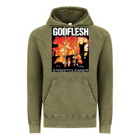 Vintage Olive GODFLESH Streetcleaner Vintage Hoodie - linhVisuals