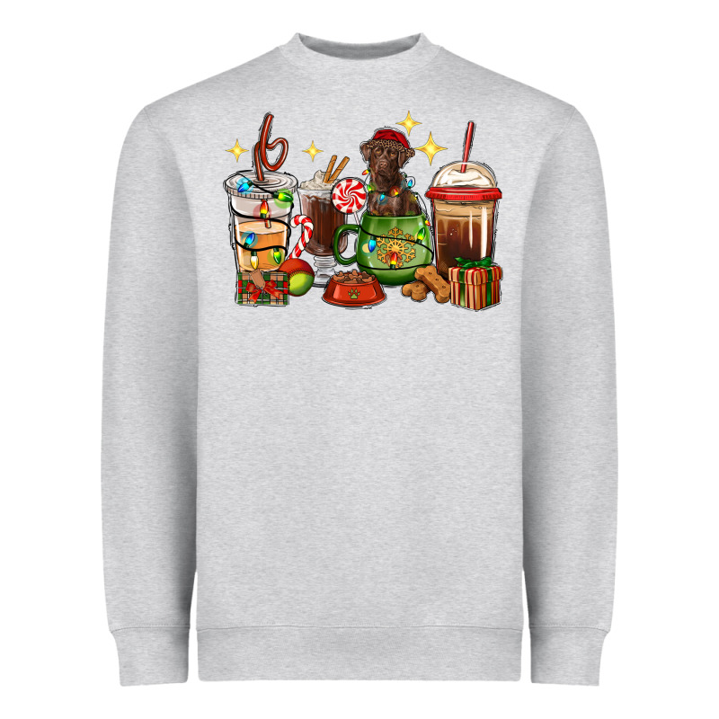 Christmas Coffee Cups With Labrador Heavyweight Sweatshirt by RanaPortraitStore | Teevron