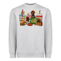 Heather Grey Christmas coffee cups with Labrador Heavyweight Sweatshirt - RanaPortraitStore