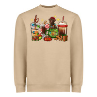 Mushroom Christmas coffee cups with Labrador Heavyweight Sweatshirt - RanaPortraitStore