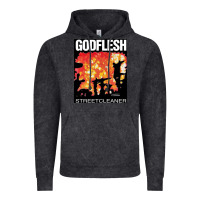 Vintage Black GODFLESH Streetcleaner Vintage Hoodie - linhVisuals
