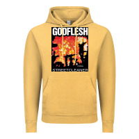Vintage Mustard GODFLESH Streetcleaner Vintage Hoodie - linhVisuals
