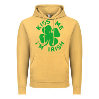 Vintage Mustard kiss me im irish funny saint patrick day womens Vintage Hoodie - linhVisuals