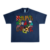 Navy Mama Needs A Drink Urban Heavy Tee - FaDigitalArtStudio