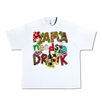 White Mama Needs A Drink Urban Heavy Tee - FaDigitalArtStudio